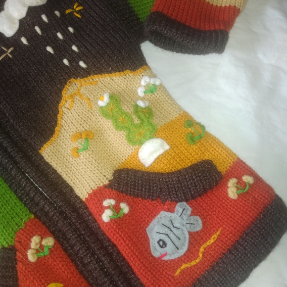 Colorful Knit Children's Hoodie - Picture 5 of 9
